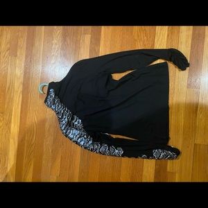 Gracia snakeskin turtleneck top